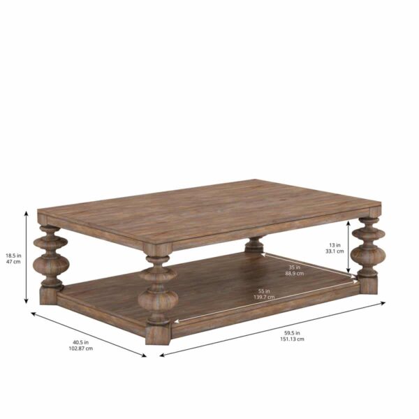 Architrave-Almond Rectangular Cocktail Table By Art Furniture 7