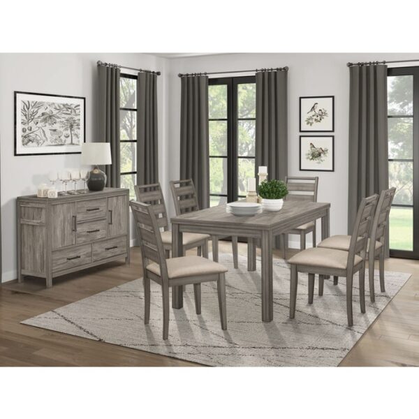 Gray Bainbridge Collection 5pc Set (TB+4S) Dining Set By Homelegance 7