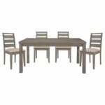 Gray Bainbridge Collection 5pc Set (TB+4S) Dining Set By Homelegance Dining Room Furniture Mobilia Cleopatra 14 Gray Bainbridge Collection 5pc Set (TB+4S) Dining Set By Homelegance 14