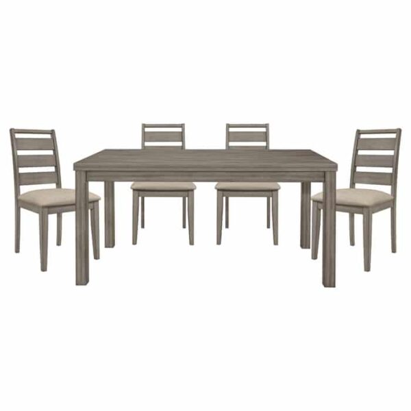 Gray Bainbridge Collection 5pc Set (TB+4S) Dining Set By Homelegance 10