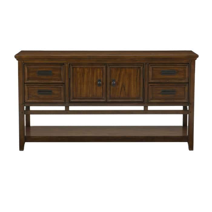 Brown Cherry Frazier Park Collection Server By Homelegance