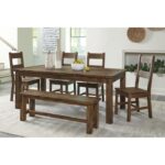 Brushed Brown Jerrick Collection Bench All Rubberwd Solid By Homelegance 17