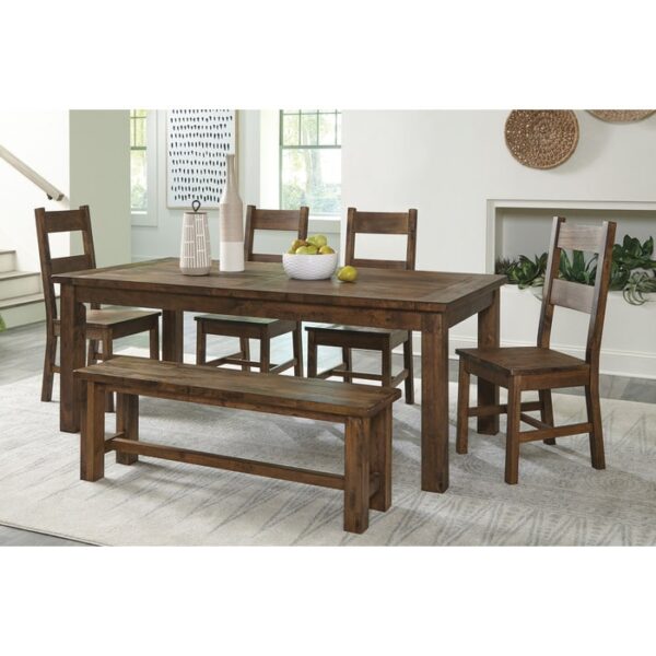 Brushed Brown Jerrick Collection Bench All Rubberwd Solid By Homelegance 12