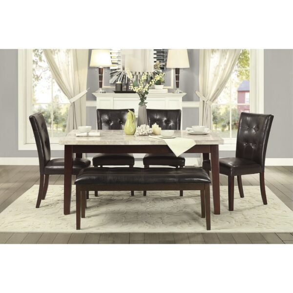 Dark cherry Finish Decatur Collection Bench By Homelegance 12