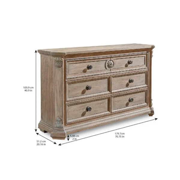 Arch Salvage-Grayson Brown Dresser-Parch By Art Furniture - Image 3
