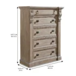 Arch Salvage-Jackson Drawer Brown Chest-Parch By Art Furniture - Image 4