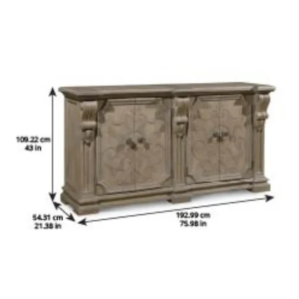 Arch Salvage-Wren Light Brown Buffet By Art Furniture - Image 2