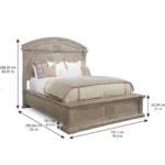 Arch Salvage 5/0 Chambers Brown Panel Bed-Parch By Art Furniture - Image 4