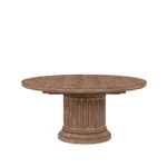Round Almond Dining Table
