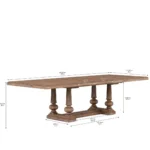 Architrave Almond Trestle Dining Table By Art Furniture - Image 7