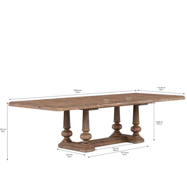 Architrave Almond Trestle Dining Table By Art Furniture - Image 7