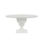 Round Light Gray Dining Table