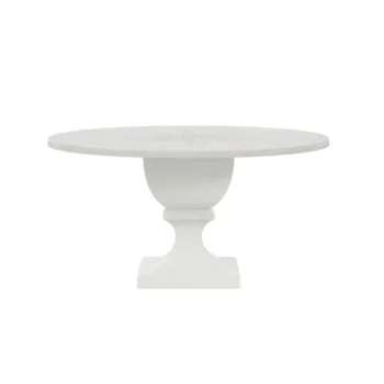 Round Light Gray Dining Table