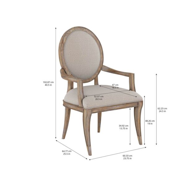 Architrave-Oval Almond Arm Chair By Art Furniture 9