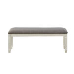 White Granby Collection Bench By Homelegance Dining Chair & Bench Mobilia Cleopatra 11 White Granby Collection Bench By Homelegance 11