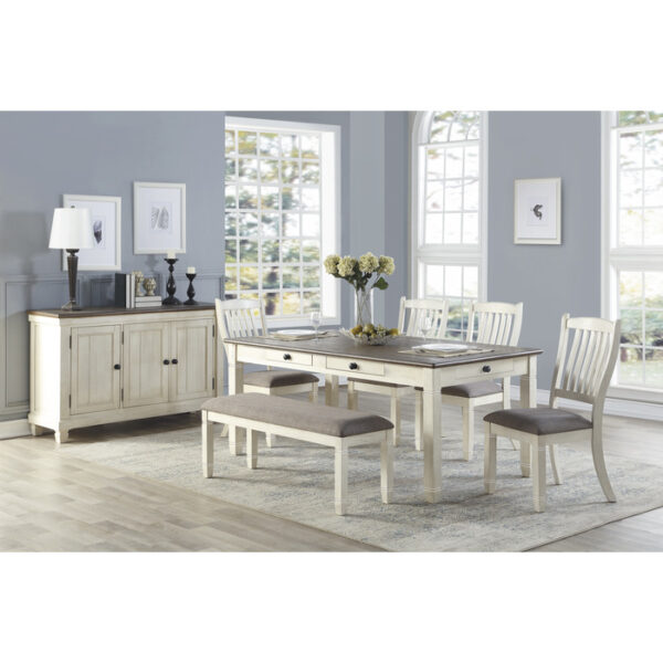 White Granby Collection Bench By Homelegance 8
