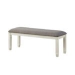 White Granby Collection Bench By Homelegance Dining Chair & Bench Mobilia Cleopatra 13 White Granby Collection Bench By Homelegance 13