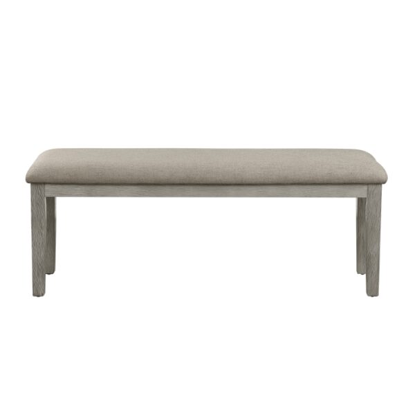 Wire-brush Gray finish Armhurst Collection Bench By Homelegance 6