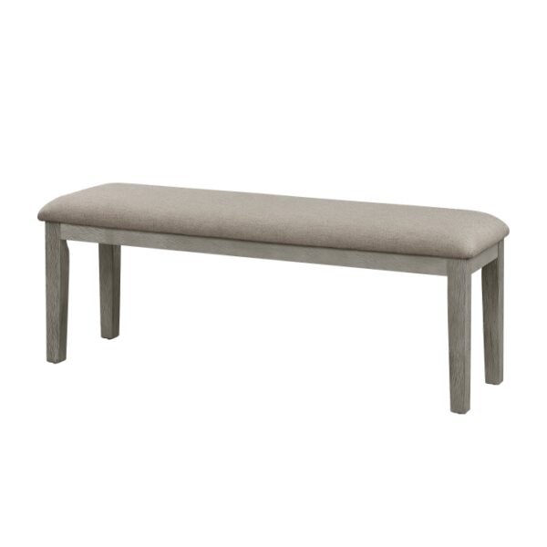 Wire-brush Gray finish Armhurst Collection Bench By Homelegance 7