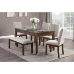 Dark Cherry finish Binghampton Collection Bench By Homelegance 15