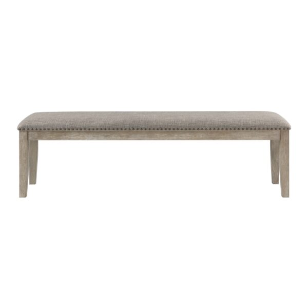 Wire-brush brownish Gray finish Southlake Collection Bench By Homelegance 9