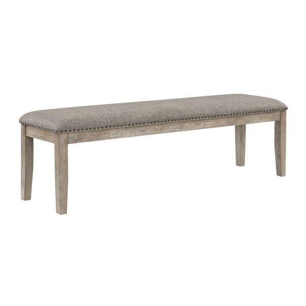 Wire-brush brownish Gray finish Southlake Collection Bench By Homelegance 13
