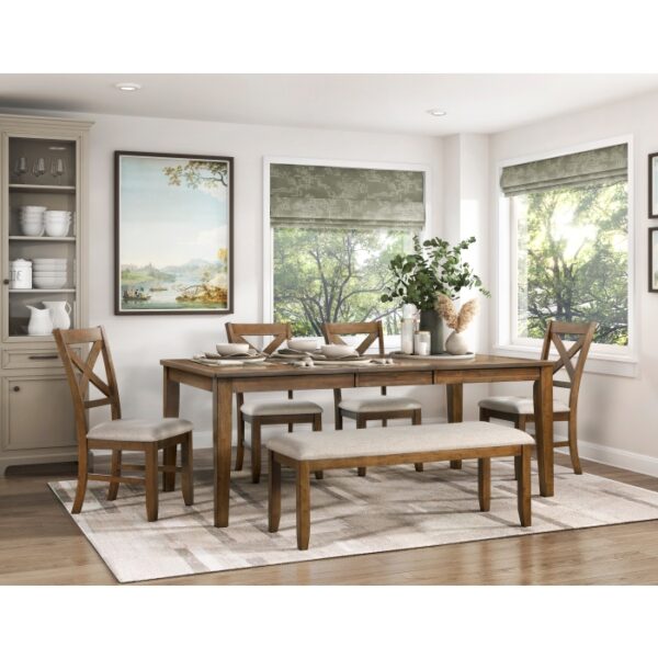 Cherry Finish Counsil Collection Bench By Homelegance 10