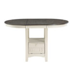 White Junipero Collection Rd/Oval Counter Height Table, Oak Veneer By Homelegance Luxury Dining Tables Mobilia Cleopatra 13 White Junipero Collection Rd/Oval Counter Height Table, Oak Veneer By Homelegance 13