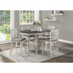 White Junipero Collection Rd/Oval Counter Height Table, Oak Veneer By Homelegance Luxury Dining Tables Mobilia Cleopatra 16 White Junipero Collection Rd/Oval Counter Height Table, Oak Veneer By Homelegance 16