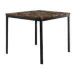 Black metal Counter Height Table , Faux Marble Tempe Collection By Homelegance 20