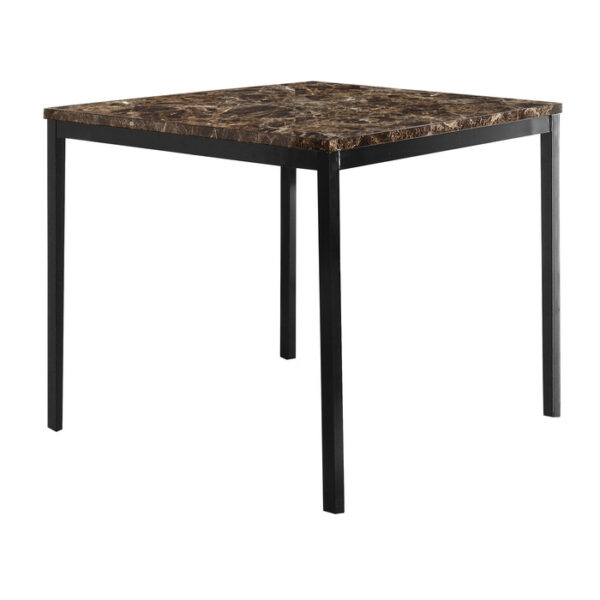 Black metal Counter Height Table , Faux Marble Tempe Collection By Homelegance 12