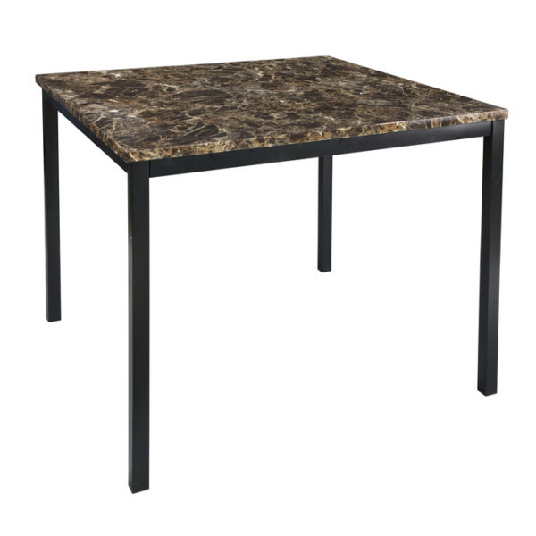 Black metal Counter Height Table , Faux Marble Tempe Collection By Homelegance 13