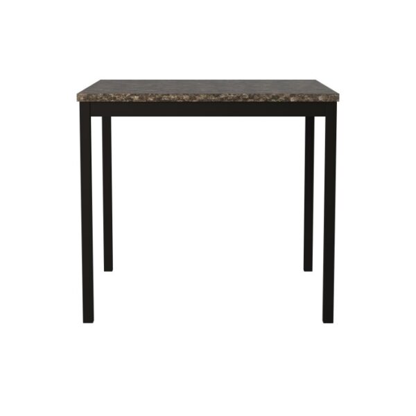 Black metal Counter Height Table , Faux Marble Tempe Collection By Homelegance 16