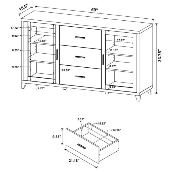 Lewes 4-piece Entertainment Center Cappuccino by 700881-S4 Coaster Furniture 18