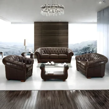 262 Full Leather Living Room Set By ESF Furniture
