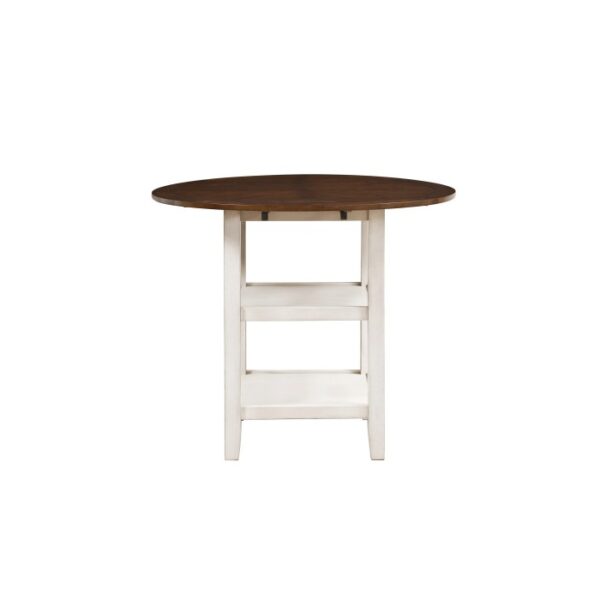 Whitwash and Dark Cherry Kiwi Collection Counter Height Leaf Table,2X9″ By Homelegance 11