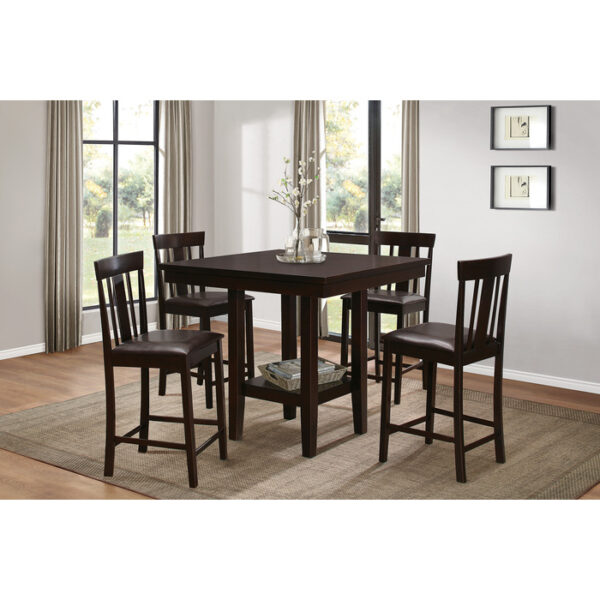 Espresso Diego Collection Counter Height Table By Homelegance 10