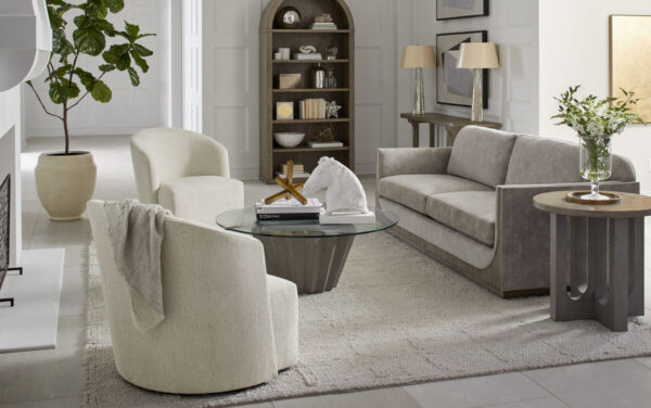 Bastion Cream Swivel Chair H-Pearl By Art Furniture 8
