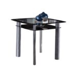 black and silver Sona Collection Counter Height Table By Homelegance 7