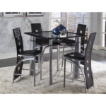 black and silver Sona Collection Counter Height Table By Homelegance 8