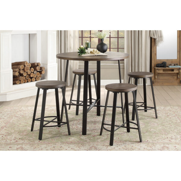 Brown Chevre Collection Round Counter Height Table By Homelegance 8
