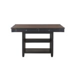 Natural and black Baywater Collection Counter Height Table with 4 Drawers By Homelegance Luxury Dining Tables Mobilia Cleopatra 13 Natural and black Baywater Collection Counter Height Table with 4 Drawers By Homelegance 13