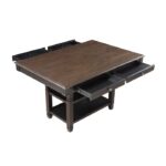 Natural and black Baywater Collection Counter Height Table with 4 Drawers By Homelegance Luxury Dining Tables Mobilia Cleopatra 16 Natural and black Baywater Collection Counter Height Table with 4 Drawers By Homelegance 16