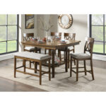 Light oak Balin Collection Counter Height Table By Homelegance 13