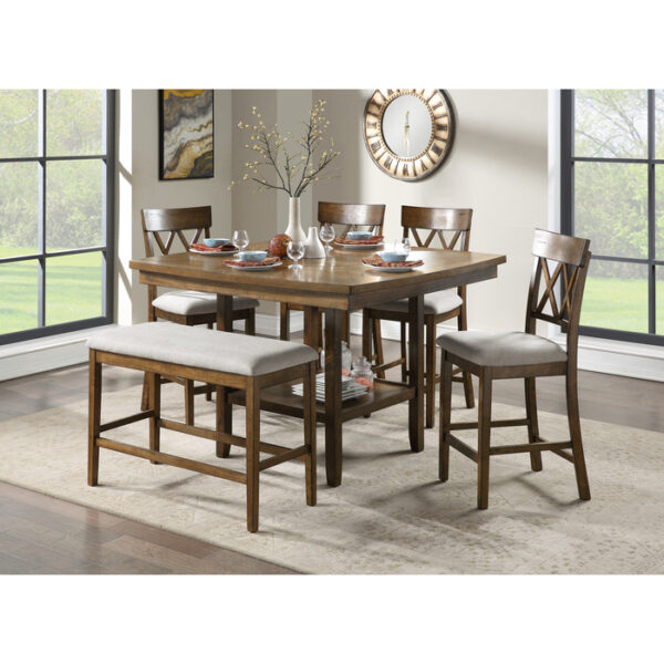 Light oak Balin Collection Counter Height Table By Homelegance 9