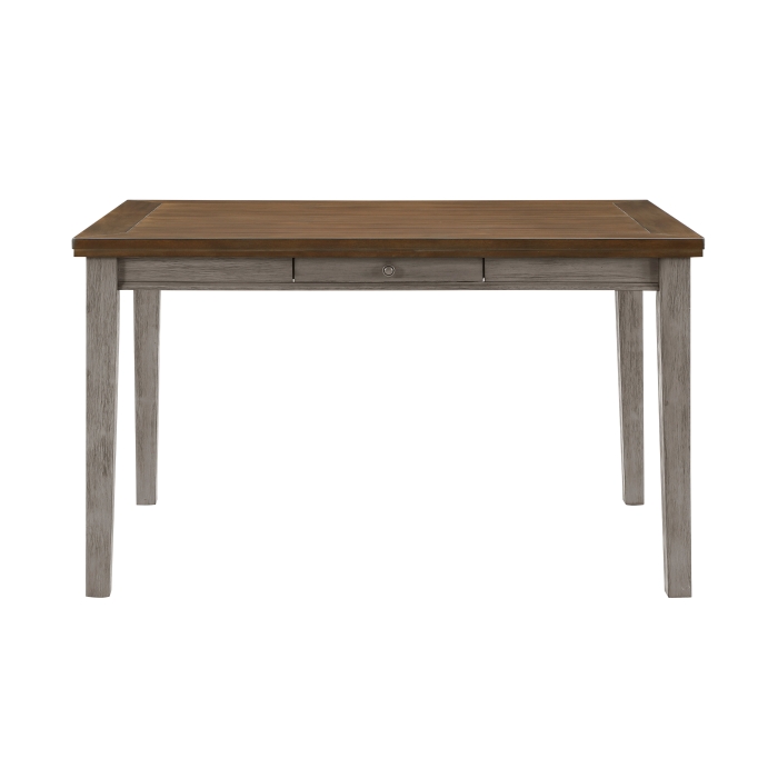 Cherry and gray Tigard Collection Counter Height Table By Homelegance