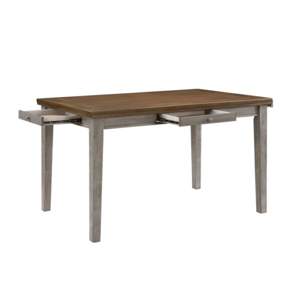 Cherry and gray Tigard Collection Counter Height Table By Homelegance 9