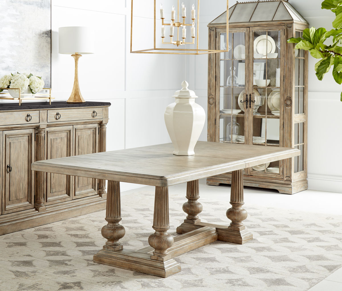 Architrave Almond Trestle Dining Table By Art Furniture