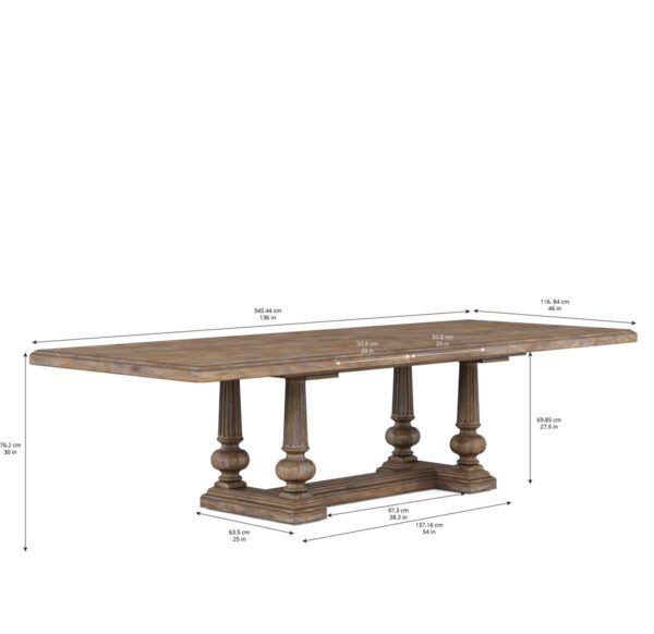 Architrave Almond Trestle Dining Table By Art Furniture 8