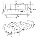 Sommer Tufted Sofa Bed Gray 360150 By Coaster Furniture 14